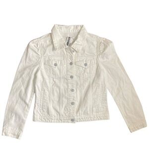 NWT Vigoss White Denim Jean Jacket‎ Women’s Small